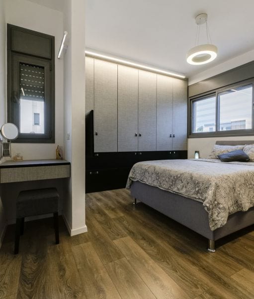 חדר שינה מעוצב, עיצוב שרי בר-נע גבעון light-design
