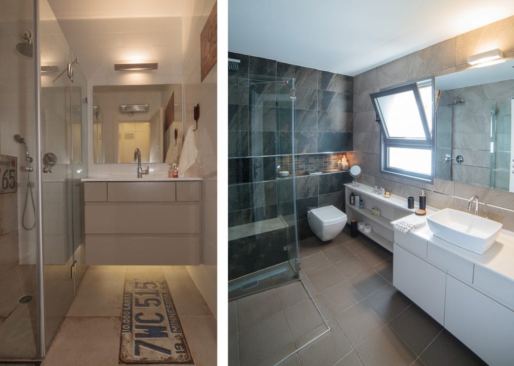 תאורה מעל המראה באמבטיה, תכנון ועיצוב תאורה שרי בר-נע גבעון